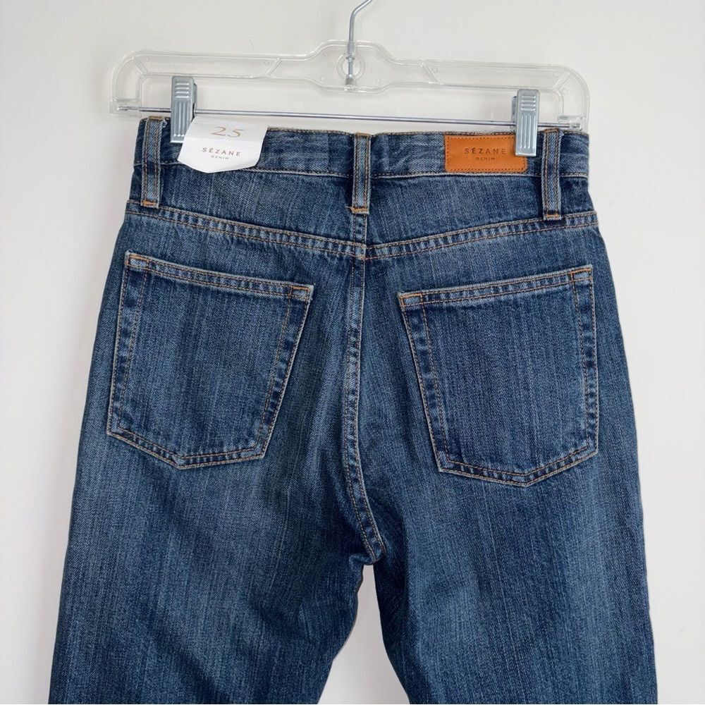 Sezane Button Fly Raw Hem Blue Jeans Denim 1967 Brut Sexy NEW - Picture 4 of 10